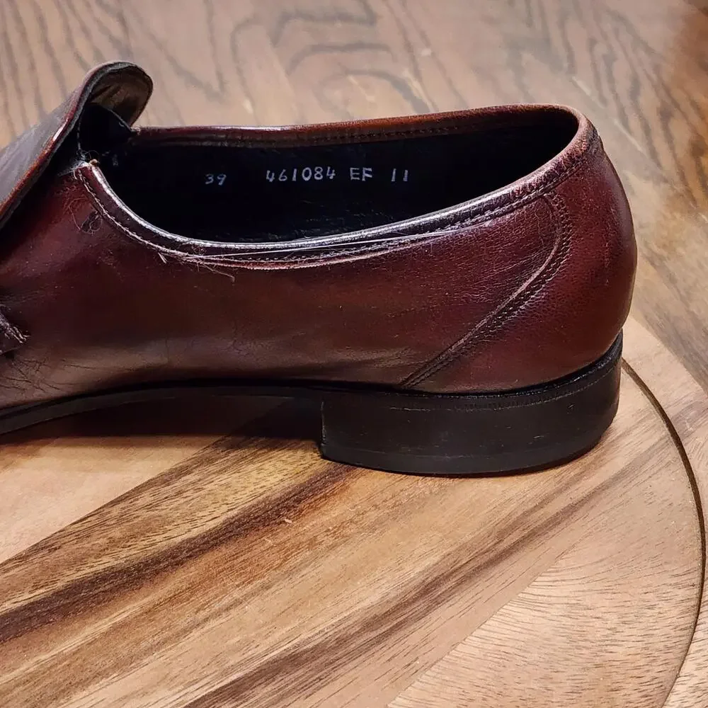 Florsheim Dress Shoes Mens Size 11 F Brown Leather Tassel Slip On Square Toe